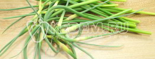 лепешка с чесночными стрелками сандра. Шаг 5