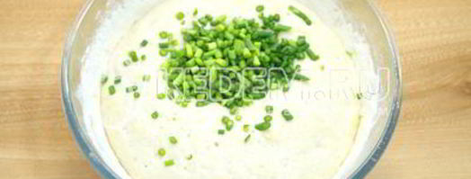 лепешка с чесночными стрелками сандра. Шаг 7