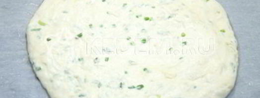 лепешка с чесночными стрелками сандра. Шаг 9