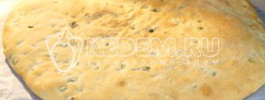 лепешка с чесночными стрелками сандра. Шаг 10