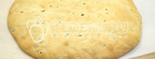 лепешка с чесночными стрелками сандра. Шаг 11