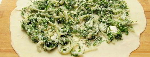 лепешки с брынзой и зеленью. Шаг 7