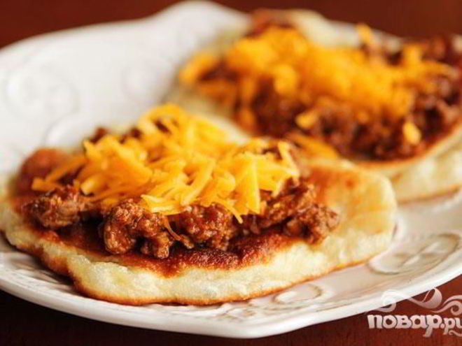 Рецепт лепешек с говяжьим фаршем и сыром