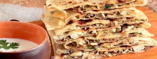 лепешки с начинкой на сковороде. Шаг 18