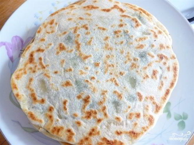 Рецепт постных лепешек с зеленью