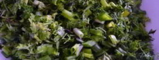 постные лепешки с зеленью. Шаг 2