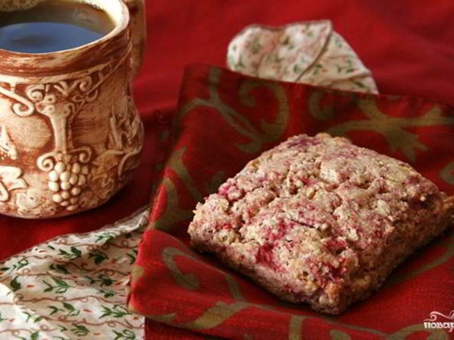 Рецепт сливочных лепешек с малиной