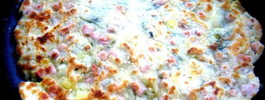 сырно-тыквенные лепешки с колбасой и зеленью. Шаг 21