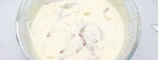 сырные лепешки с начинкой. Шаг 2