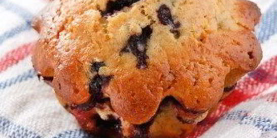 Бананово-черничные маффины