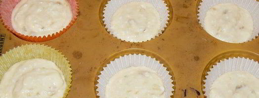 банановые маффины с кокосовым облачком. Шаг 7