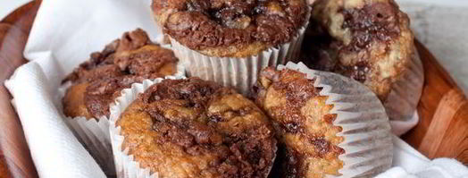 банановые маффины с нутеллой. Шаг 7