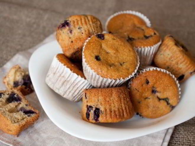 Рецепт черничных маффинов на кукурузной муке