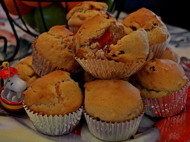 Рецепт клюквенно-мармеладных маффины