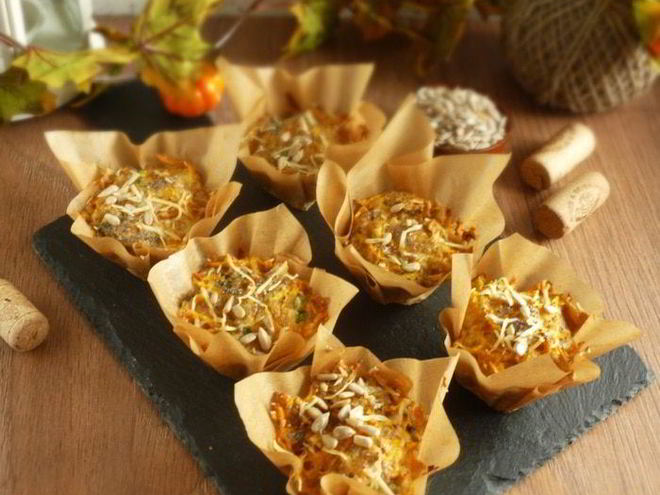 Рецепт маффинов из тыквы, творога и семечек