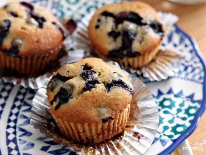 Рецепт маффинов с ежевикой