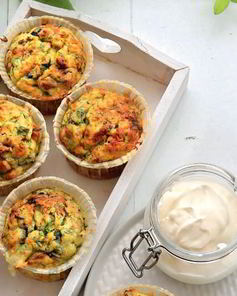 Маффины с картофелем, сыром и зеленью