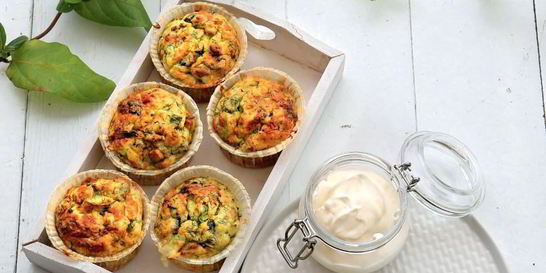 Маффины с картофелем, сыром и зеленью