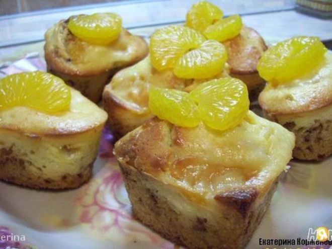 Рецепт маффинов с мандаринами и сыром маскарпоне