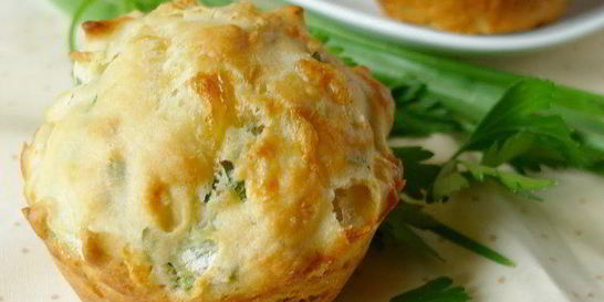 Маффины с сыром и зеленью