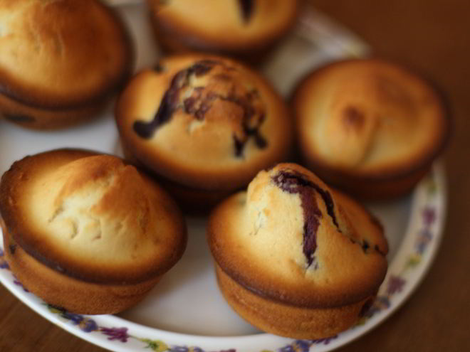 Рецепт маффинов с целой голубикой