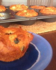 Маффины с цукини, сыром и помидорами черри