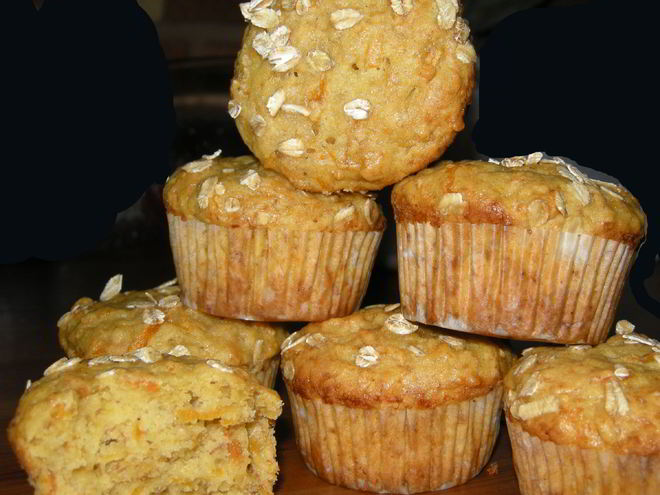 Рецепт маффинов с тыквой, бананом и морковью