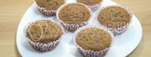 маффины с вишней и шоколадом. Шаг 13