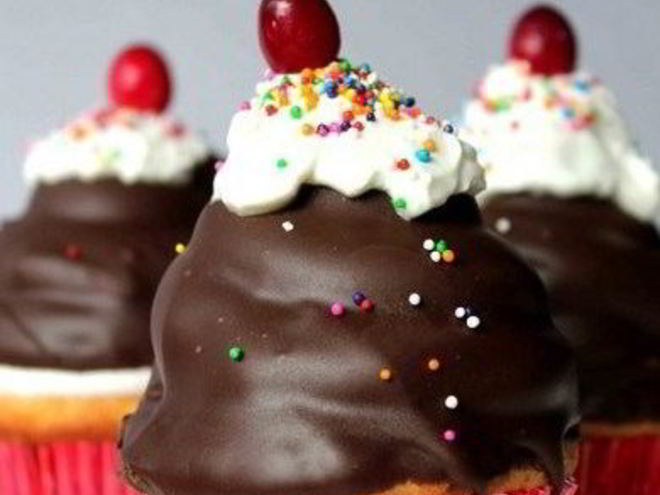 Рецепт маффинов с зефирным кремом