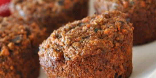 Морковные маффины с отрубями и льняным семенем
