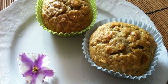 Овсяные маффины с бананом