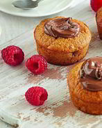 Овсяные маффины с малиной