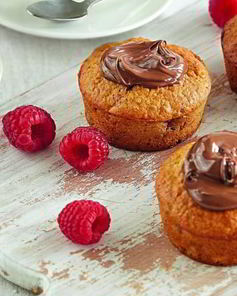 Овсяные маффины с малиной