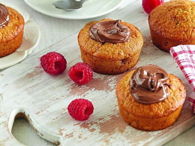 Рецепт овсяных маффинов с малиной