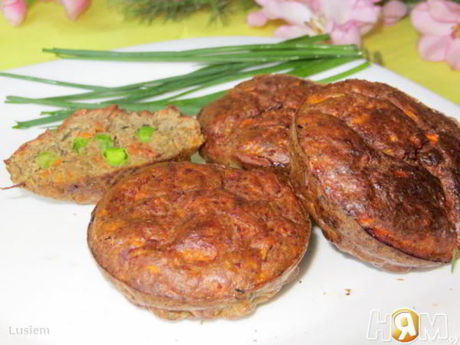Рецепт печеночных маффинов с начинкой и отрубями лито