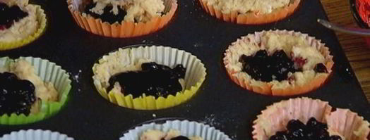 сахарные маффины с черничным джемом. Шаг 5