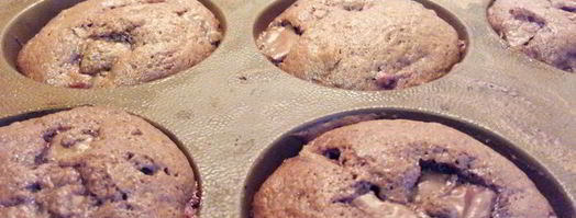 шоколадные маффины с малиной. Шаг 4