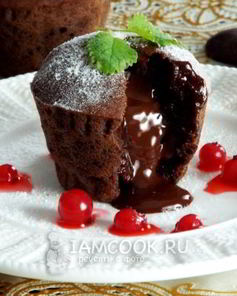 Шоколадные маффины с жидкой начинкой