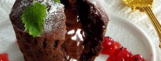 шоколадные маффины с жидкой начинкой. Шаг 14