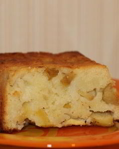 Манник на кефире с яблоками