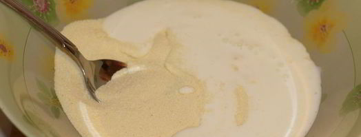 манник на кефире с яблоками. Шаг 2