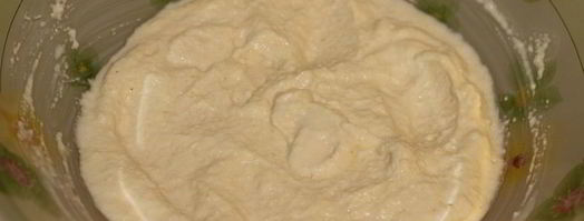 манник на кефире с яблоками. Шаг 3