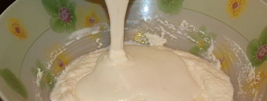 манник на кефире с яблоками. Шаг 6