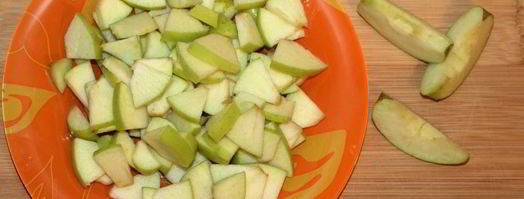 манник на кефире с яблоками. Шаг 8