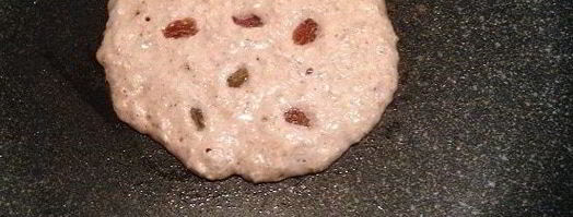 банановые оладьи с изюмом. Шаг 5