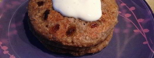 банановые оладьи с изюмом. Шаг 6