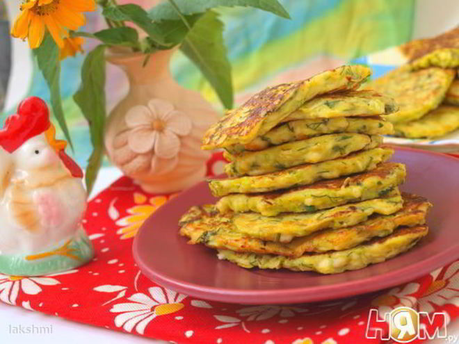 Рецепт кабачкова-сырных оладьи