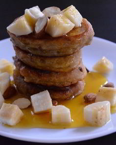 Кукурузные оладушки с бананами