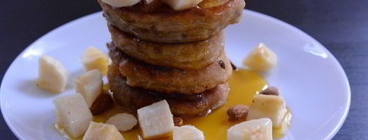 кукурузные оладушки с бананами. Шаг 4