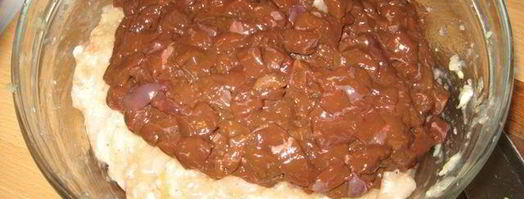 куриные оладьи с печенью. Шаг 4